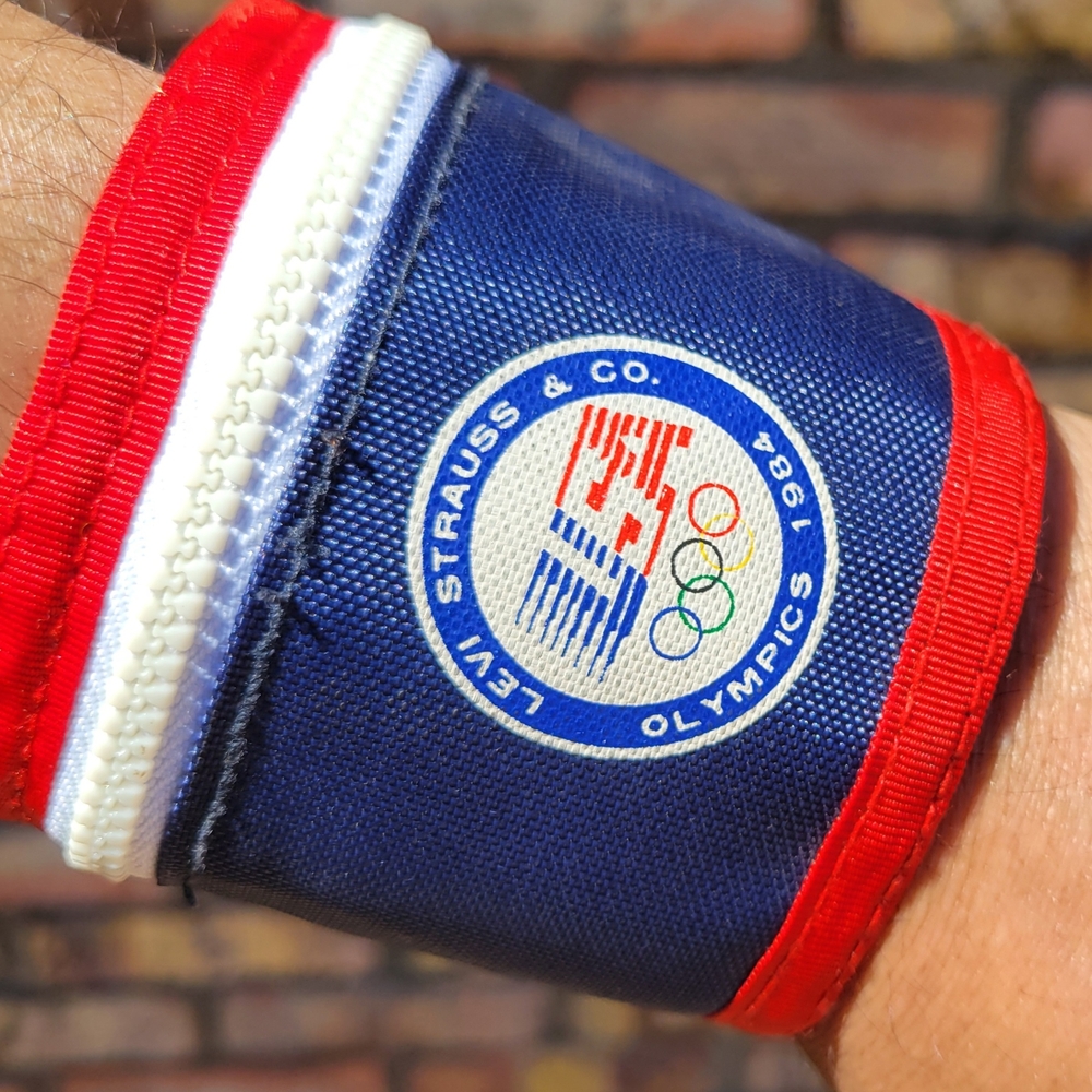 Vintage Levi Strauss 1984 USA Olympics Wristband Pouch Wallet New old stock